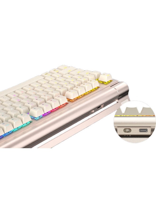 Cherry Mx8.3 Cust Izable Wireless Mechanical Keyboard, 8k Backlight, Aluminum Alloy, Hot-swappable, Bluetooth Tri-mode Rgb, C Patible With Windows/mac, Meteor Gray, Brown Switch - Image 1