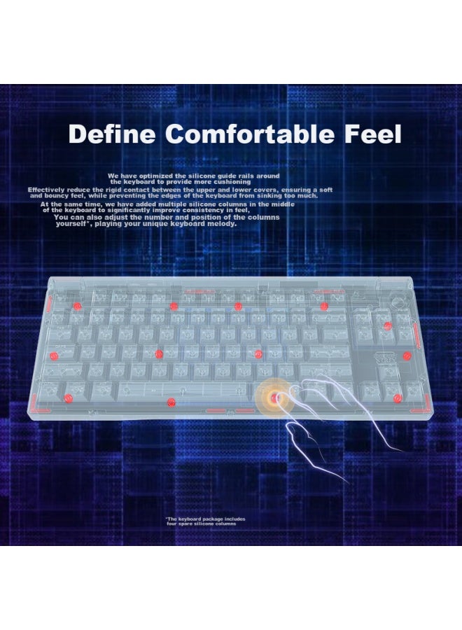 Cherry Mx8.3 Customizable Wireless Mechanical Keyboard, 8k Backlight, Aluminum Alloy, Hot-swappable, Bluetooth Tri-mode Rgb, Compatible With Windows/mac, Meteor Gray, Brown Switch - Image 4