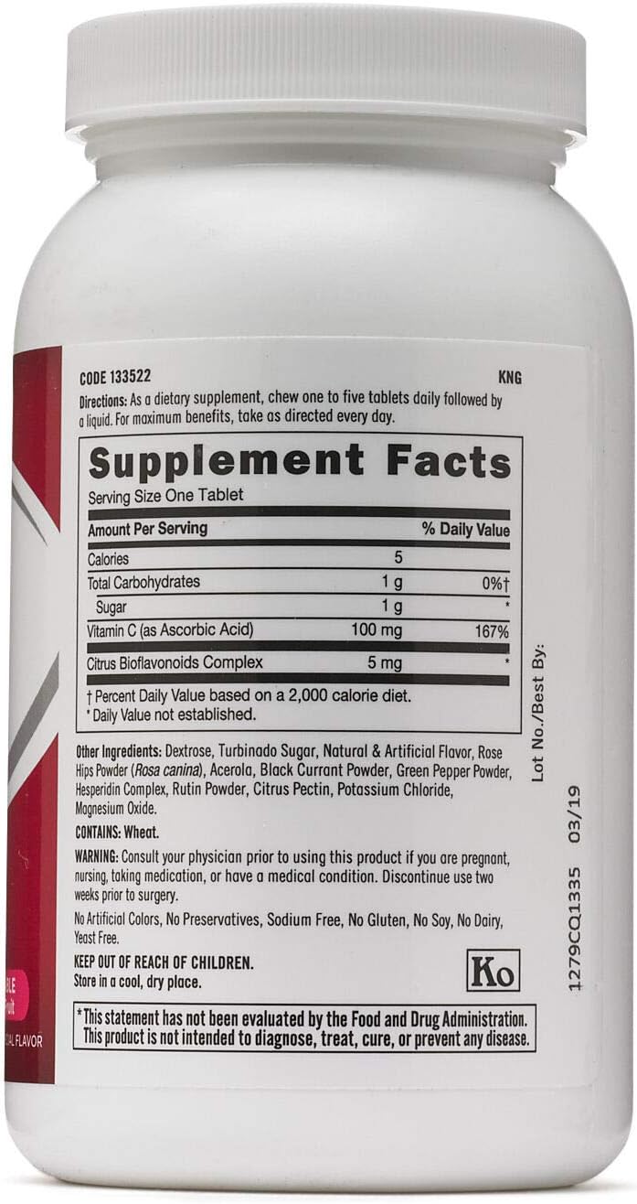 GNC GNC Chewable C 100 mg - Mixed Fruit Flavor - Image 2