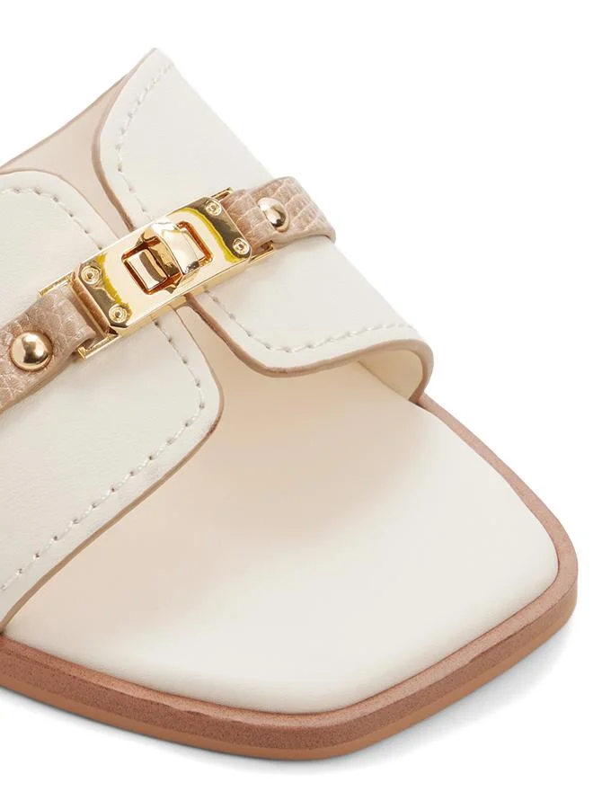 Aldo  Francea Ladies White Flat Sandals for Women | Best Price UAE