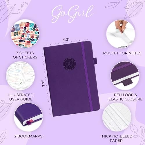 GoGirl Budget Planner – Monthly Financial Planner Organizer Budget Book. Expense Tracker Notebook Journal to Control Money, Compact (Purple) - Image 2