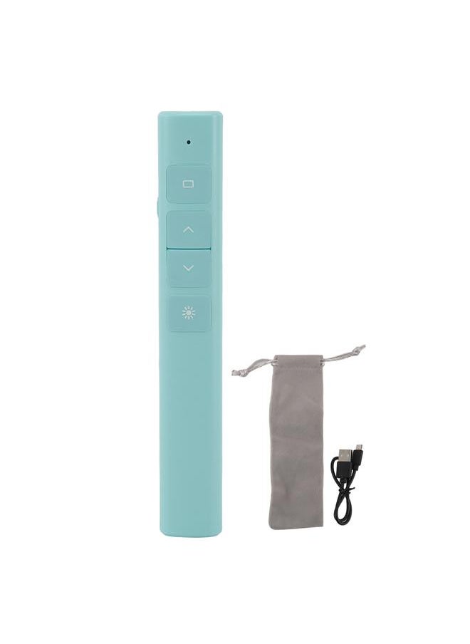 Thoraya Presentation Clicker Multifunction Accurate High Sensitivity Wireless Charging PPT Page Turning Pen for Business Meeting Teaching Green  - Image 1