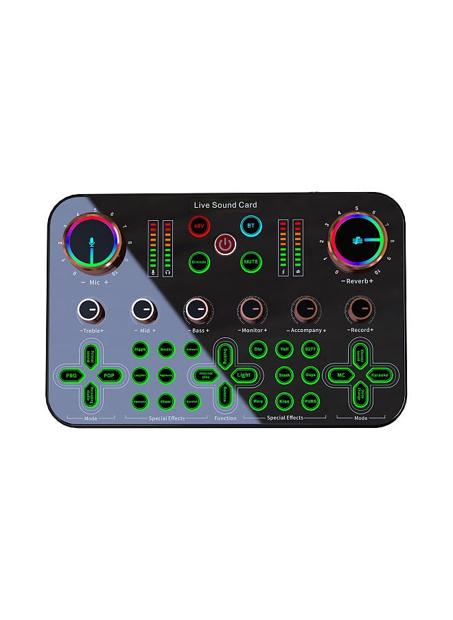 Generic Live Sound Card Audio Mixer Recording Desktop Singing BT 48V XLR Phantom Power Supply OTG Digital Lossless Transmission  - Image 3