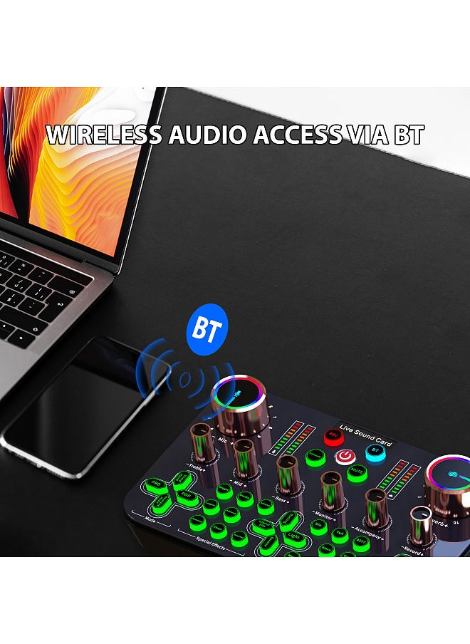 Generic Live Sound Card Audio Mixer Recording Desktop Singing BT 48V XLR Phantom Power Supply OTG Digital Lossless Transmission  - Image 4