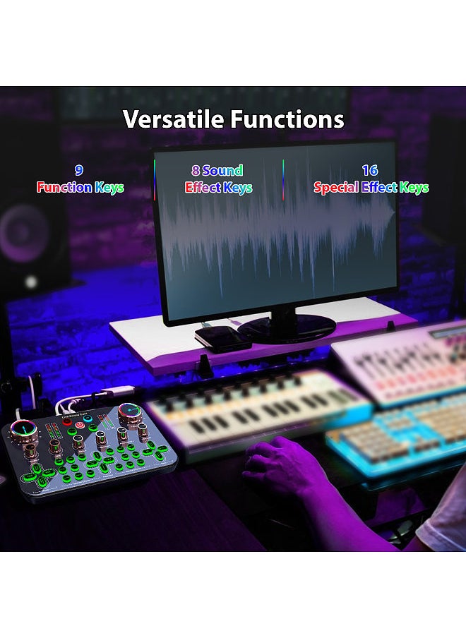 Generic Live Sound Card Audio Mixer Recording Desktop Singing BT 48V XLR Phantom Power Supply OTG Digital Lossless Transmission  - Image 2