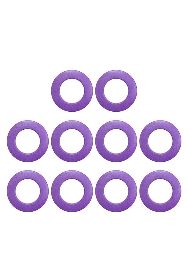 NIBEMINENT 10-Piece Rings Curtains Draperies Purple 21.60x7.11x16.26centimeter - Image 1