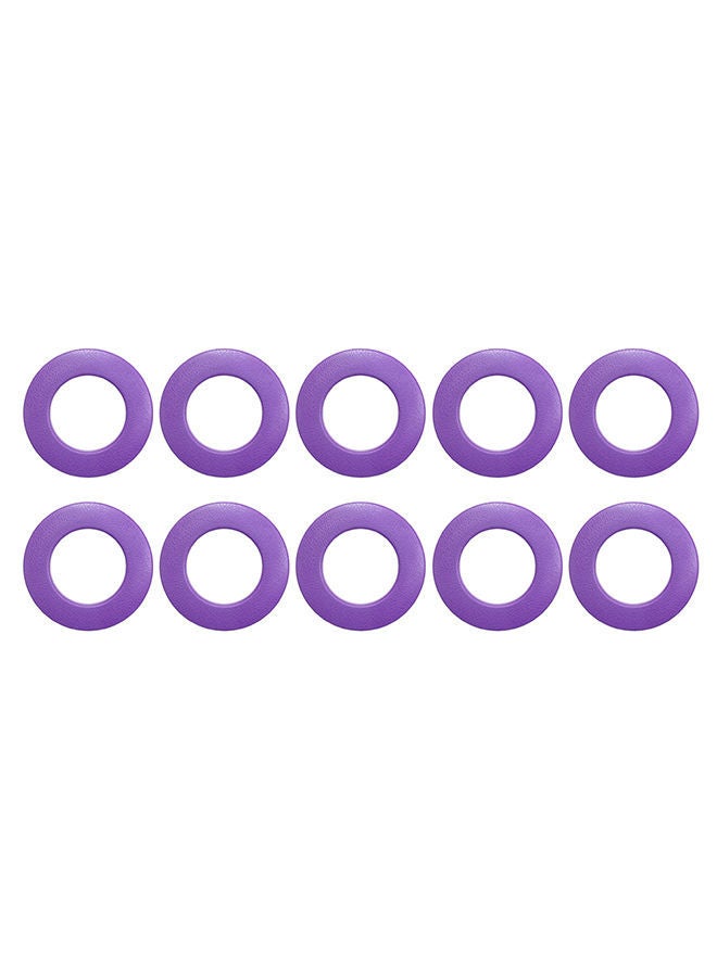 NIBEMINENT 10-Piece Rings Curtains Draperies Purple 21.60x7.11x16.26centimeter - Image 4