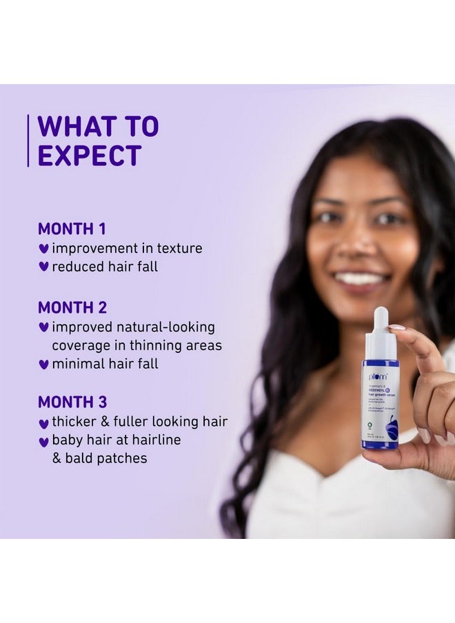 Plum - Hair Growth Serum | With Rosemary, 3% Redensyl, 4% Anagain, 3% Baicapil, & Ginseng Extract | Reduces Hairfall, Boosts Hair Growth, Improves Hair Density |For Men & Women | 30Ml - Image 1