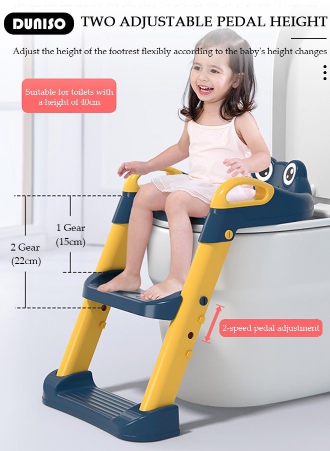 DUNISO Potty Training Seat, Potty Training Toilet Seat for Toddler, Potty Chair with Step Stools Ladder for Boys Girls, 2 in 1 Potty Training Toilet for Kids Adjustable Height - Image 4
