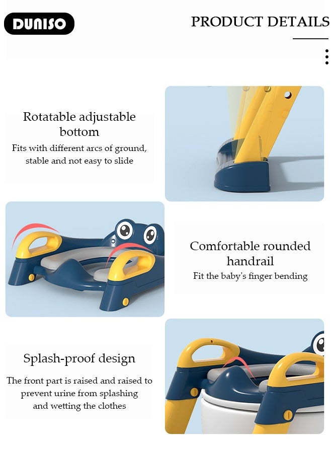 DUNISO Potty Training Seat, Potty Training Toilet Seat for Toddler, Potty Chair with Step Stools Ladder for Boys Girls, 2 in 1 Potty Training Toilet for Kids Adjustable Height - Image 5