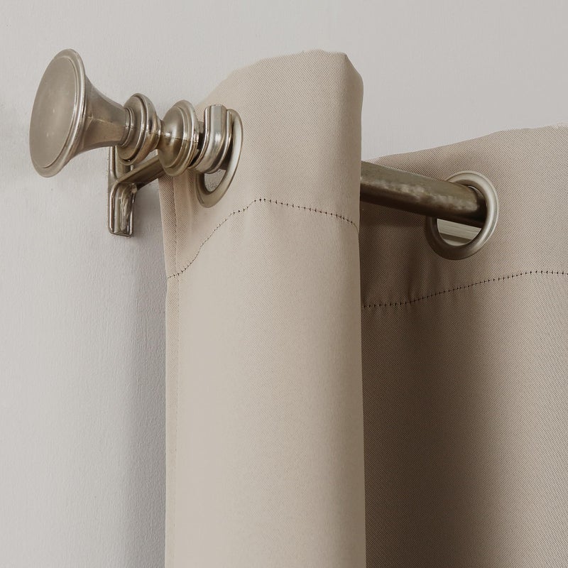 Sun Zero Easton Energy Saving Blackout Grommet Curtain Panel, 40" x 120", Stone - Image 2