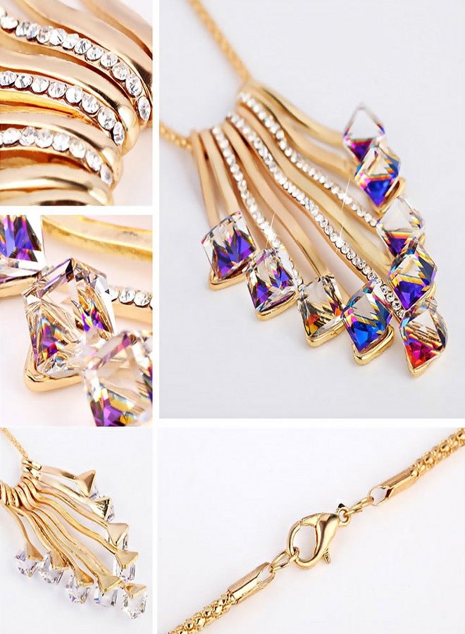 Merdia Long Chain Necklace for Women Tassel Sweater Necklace with Created Crystals Colorful | Created Crystal Necklace | Long Necklace | Womens Necklace | Necklaces for Women Trendy | Trendy Necklaces - Image 4