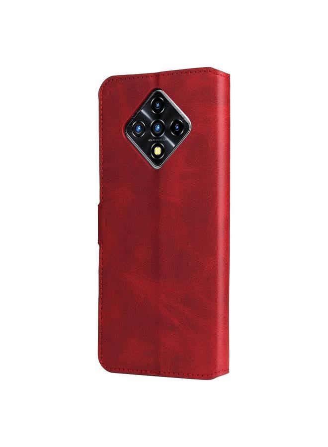 زبون جراب لهاتف Infinix Zero 8 مصنوع من جلد العجل PU + TPU بتصميم أفقي قابل للطي مع حامل وفتحات للبطاقات ومحفظة - Image 3