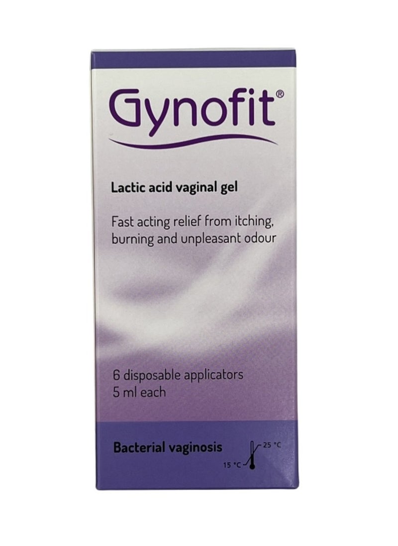 Gynofit Lactic Acid Sensitive Area Gel 6 Disposable Applicator 