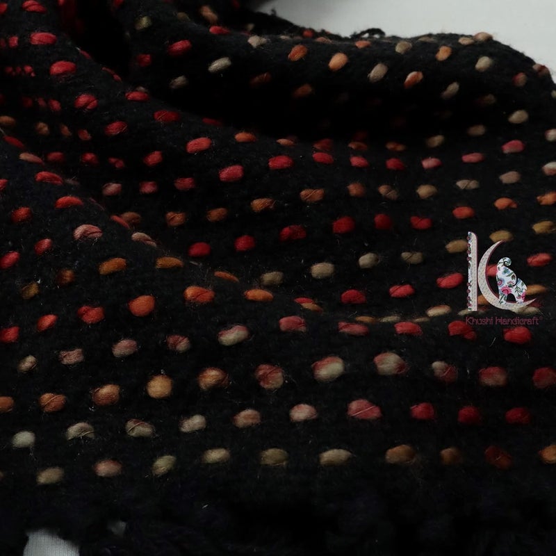 Cotton Sofa Throw 50 x 70 Inches Handmade Throw Cotton Color Black Red Pack of 2 RHWTH00001 - Image 5