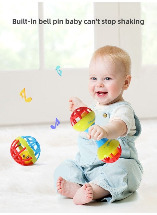 Newborn Children's Early Education Baby Toys 0-1 Year Old Baby's Puzzle Hand Rattle 3 Months 6 Practice Grasping Sand Hammer Small-Color:Full Training Set Of 8 (0-12 Months) - Image 4