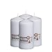 BOLSIUS Set of 4 Pillar Candles 3" x 6" White -Unscented Dripless - -Clean Burning Smokeless Dinner Candles for Wedding - Image 2