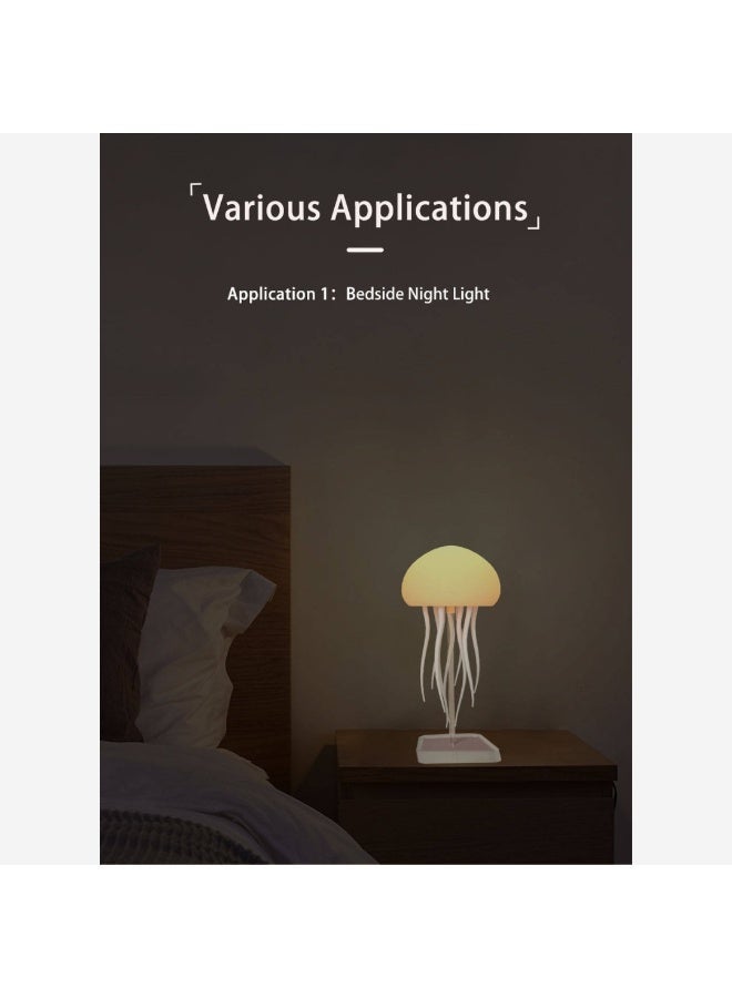 مصباح LED على شكل قنديل البحر العائم - ضوء ليلي متغير الألوان RGB للمنزل والمكتب وغرفة الأطفال - Image 5