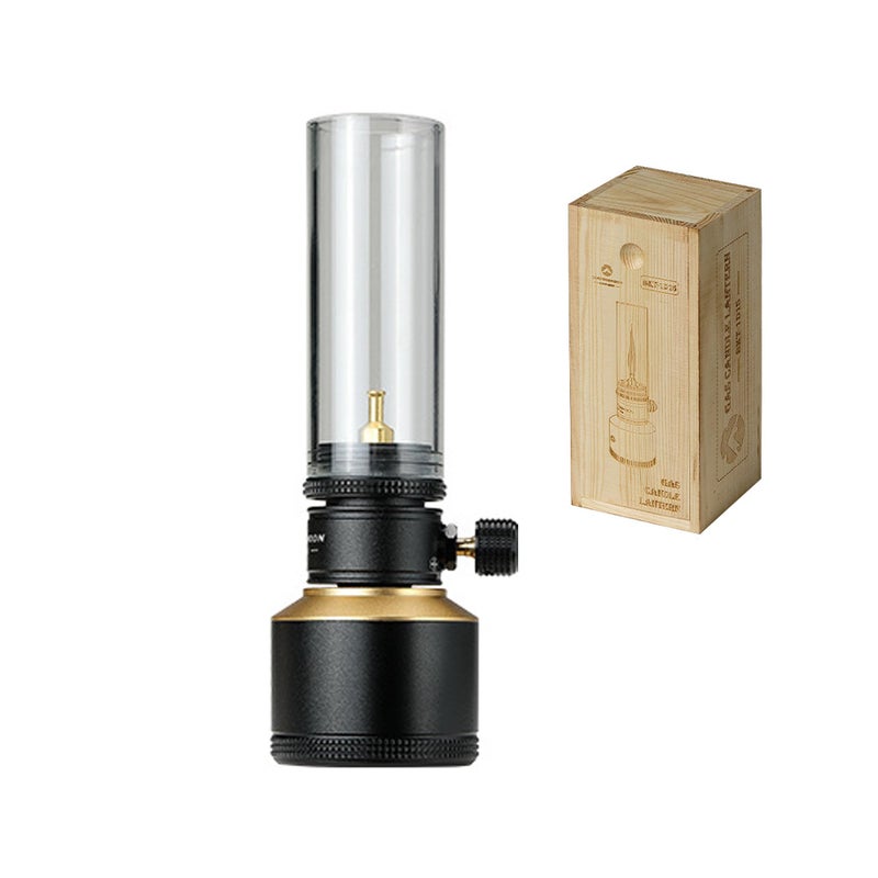 camping moon CAMPINGMOON Camping Gas Lantern Gas Candle with Empty Tank Black BKT1D15 - Image 2