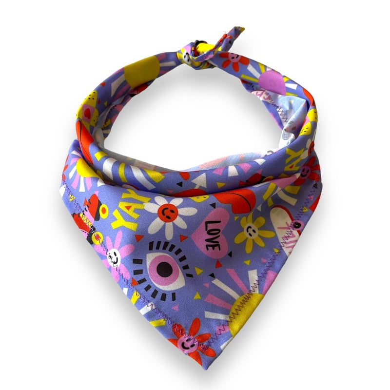 W Brings Love & Chill Gorgeous Dog Bandana Scarf | This Stunning Gorgeous Dog Bandana Scarf is Perfect for Your Dog’s Day Out. One Size Fits All. - Image 2