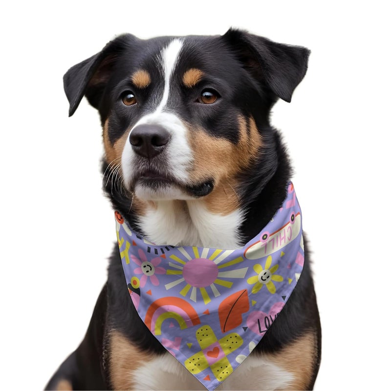 W Brings Love & Chill Gorgeous Dog Bandana Scarf | This Stunning Gorgeous Dog Bandana Scarf is Perfect for Your Dog’s Day Out. One Size Fits All. - Image 4