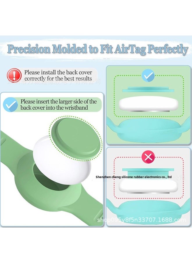 Generic Suitable For Airtag Protective Cover Apple Anti-lost Locator Waterproof Strap Airtag Bump Cartoon Children's Bracelet-Color:Red Watch Strap*1 Piece+opp Bag-Applicable Models:18mm (airtag Children's Waterproof Strap Protective Cover  - Image 4