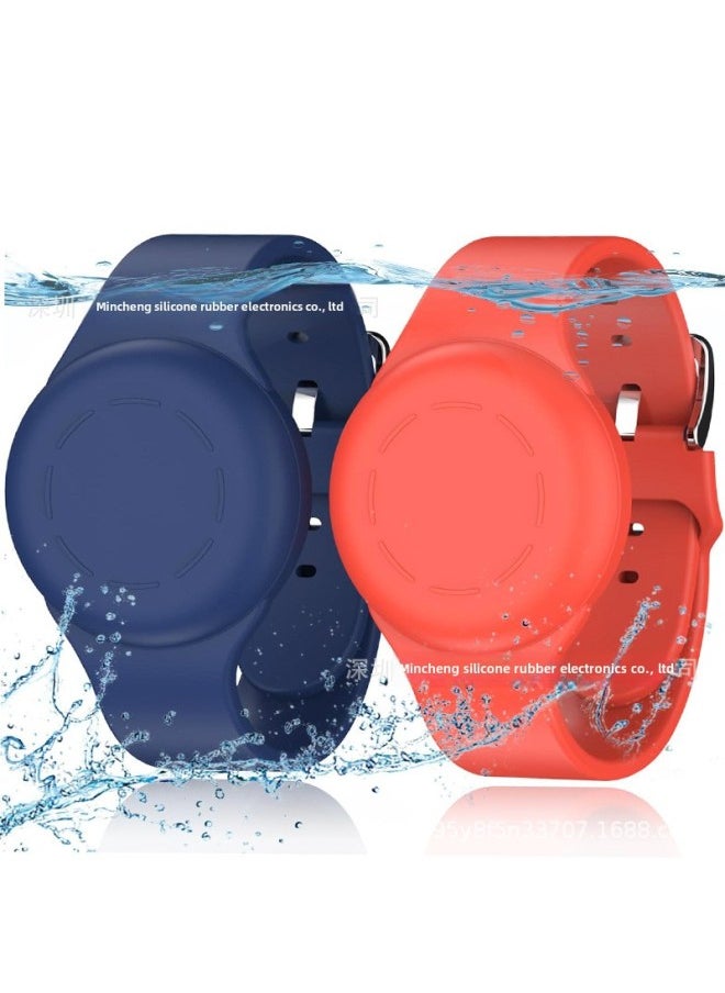 Generic Suitable For Airtag Protective Cover Apple Anti-lost Locator Waterproof Strap Airtag Bump Cartoon Children's Bracelet-Color:Red Watch Strap*1 Piece+opp Bag-Applicable Models:18mm (airtag Children's Waterproof Strap Protective Cover  - Image 2