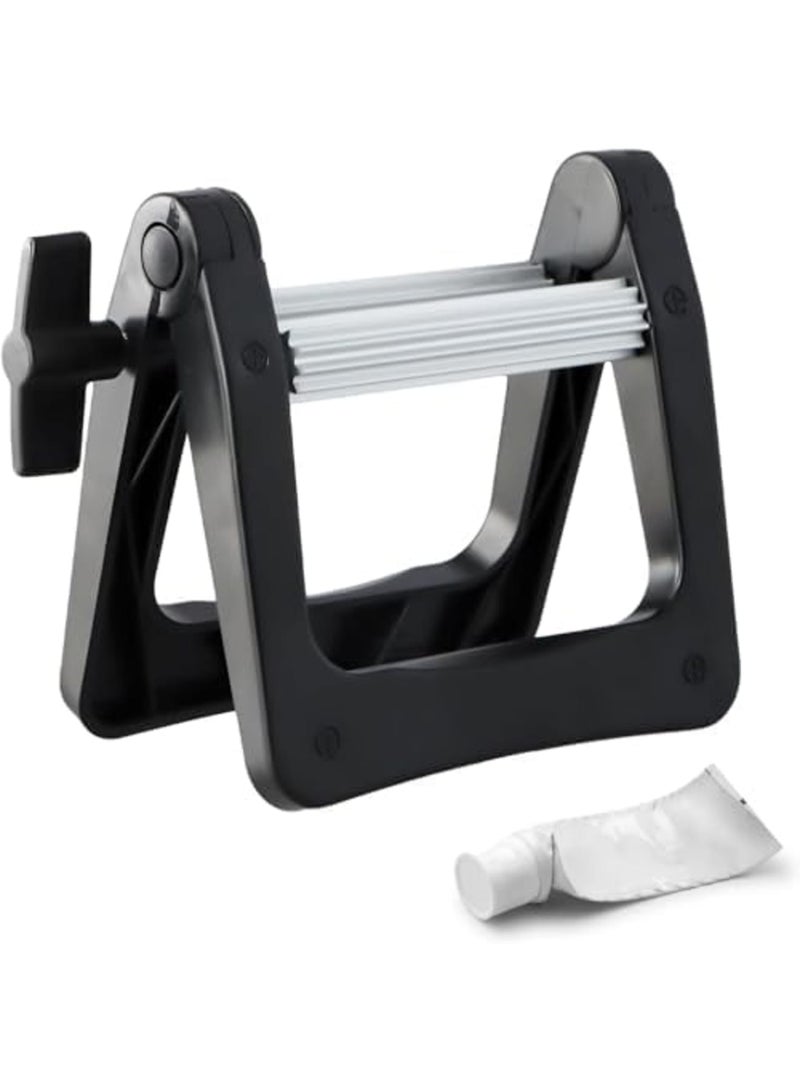 SYOSI Toothpaste Squeezer Stainless Steel Tube Dispenser, Daily Living Rolling Metal Crush Roller for Hair Salon Colour Paste Oil Paints Make-Up, Hair Salon, Painter… (Black) - Image 1