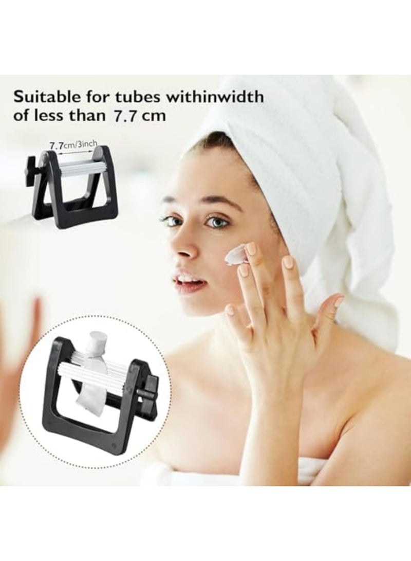 SYOSI Toothpaste Squeezer Stainless Steel Tube Dispenser, Daily Living Rolling Metal Crush Roller for Hair Salon Colour Paste Oil Paints Make-Up, Hair Salon, Painter… (Black) - Image 2