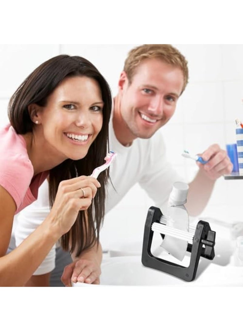 SYOSI Toothpaste Squeezer Stainless Steel Tube Dispenser, Daily Living Rolling Metal Crush Roller for Hair Salon Colour Paste Oil Paints Make-Up, Hair Salon, Painter… (Black) - Image 3