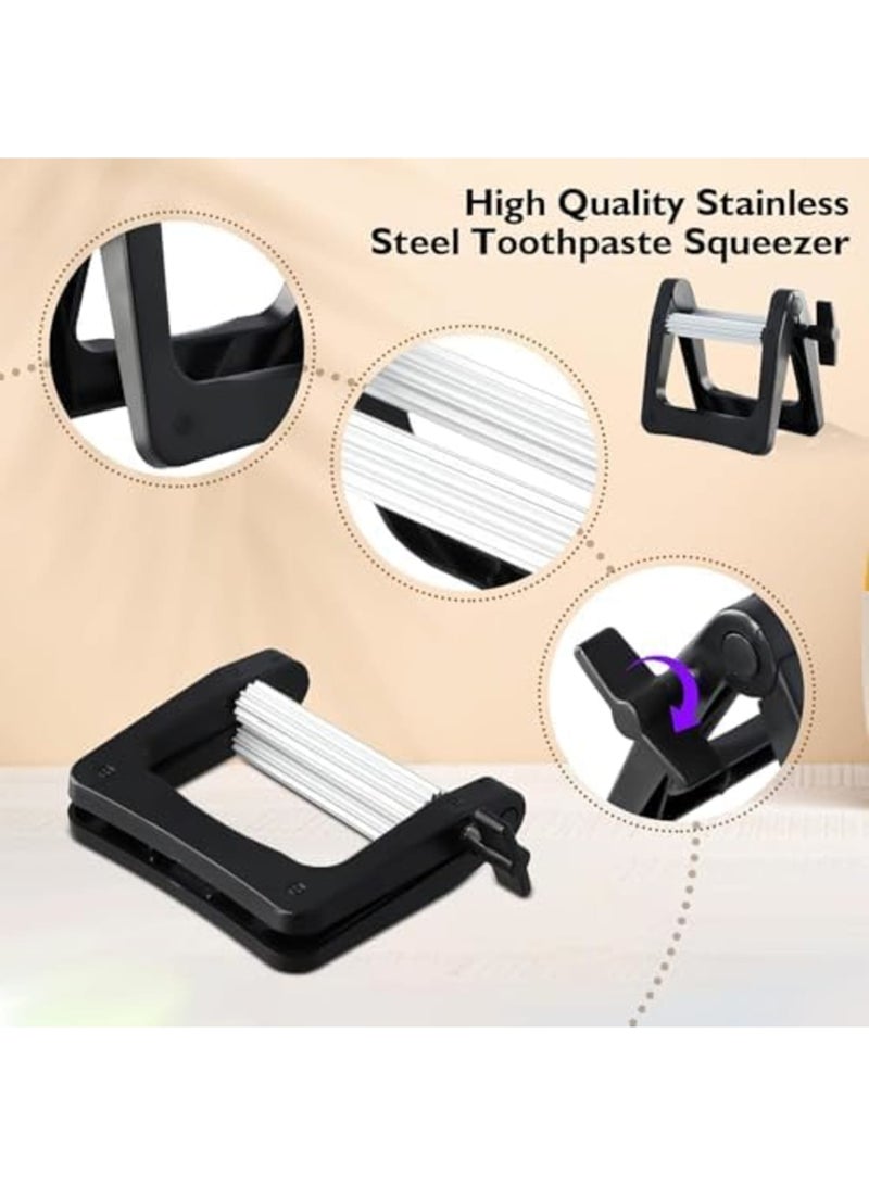 SYOSI Toothpaste Squeezer Stainless Steel Tube Dispenser, Daily Living Rolling Metal Crush Roller for Hair Salon Colour Paste Oil Paints Make-Up, Hair Salon, Painter… (Black) - Image 5