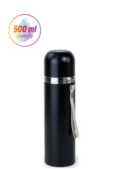 Thermos Flask 500ml - Insulated Vacuum Flask  Black