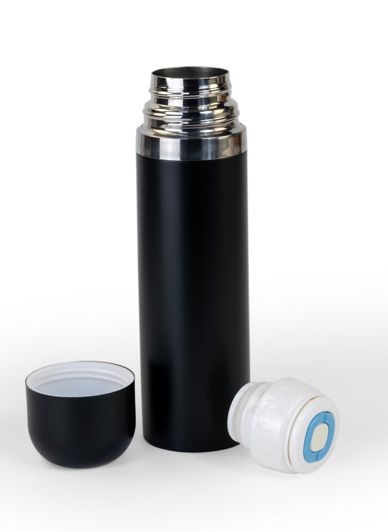 Nessan - Thermos Flask 500ml - Insulated Vacuum Flask  Black - Image 1