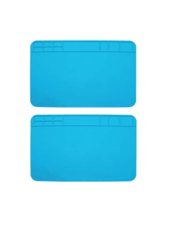 Y&D Multi Purpose Work Mat, Repair Mat Soldering Silicone Station with Grids Used for Watch Phone Laptop Smartphone LCD Screen Separator Machine Tools (2 Pack)  - Image 1