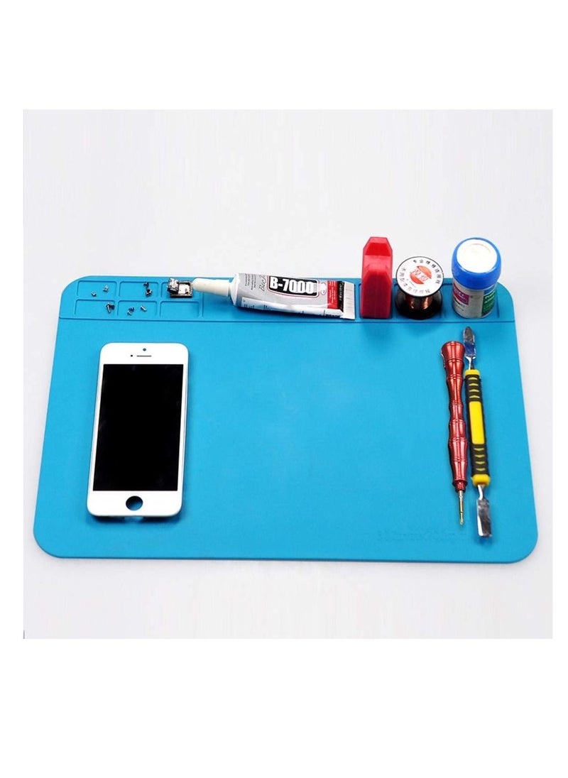 Y&D - Multi Purpose Work Mat, Repair Mat Soldering Silicone Station with Grids Used for Watch Phone Laptop Smartphone LCD Screen Separator Machine Tools (2 Pack) - Image 1