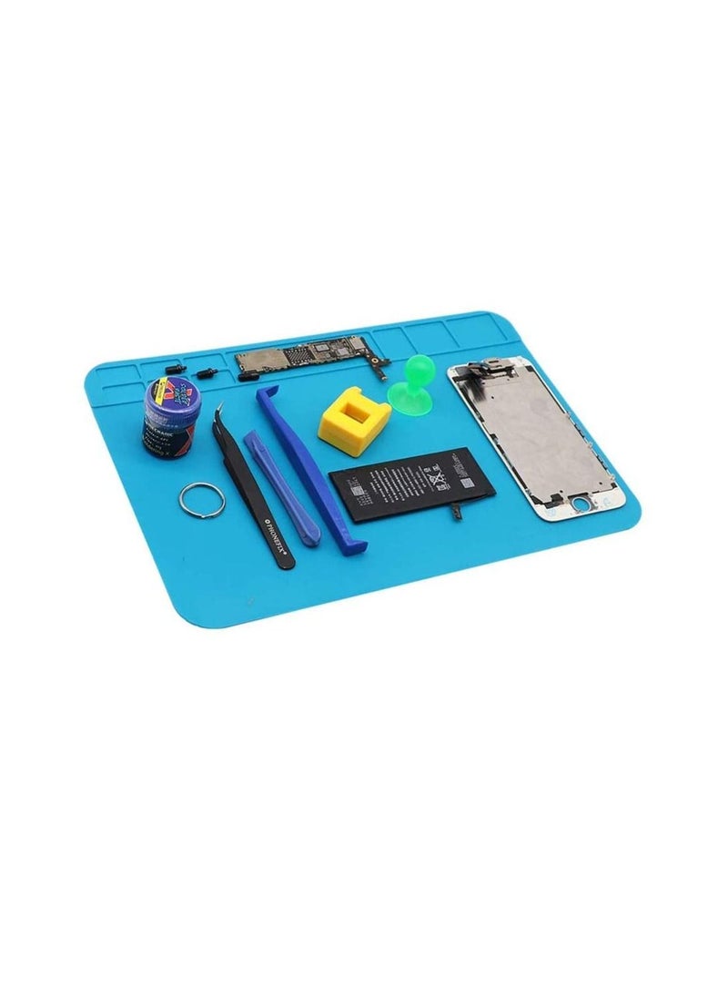 Y&D - Multi Purpose Work Mat, Repair Mat Soldering Silicone Station with Grids Used for Watch Phone Laptop Smartphone LCD Screen Separator Machine Tools (2 Pack) - Image 1