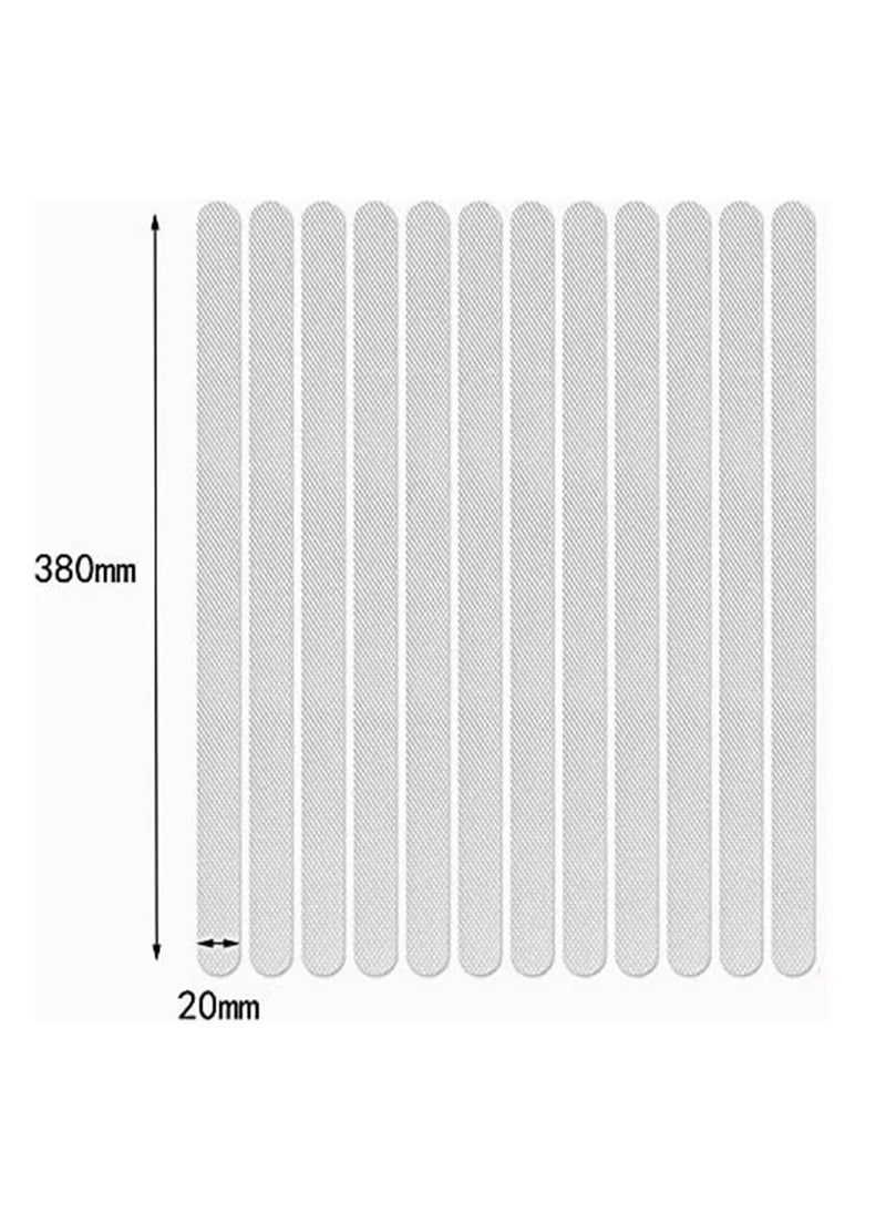 SYOSI - 36pcs Transparent Non Slip Strip Stickers, Anti Slip Grip Stickers Non Slip Bath Mat Shower Stickers Clear Non-Abrasive Textured Baby Bath Stickers for a Better Grip adhesive  20mm  380mm - Image 1
