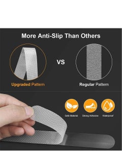 SYOSI 36pcs Transparent Non Slip Strip Stickers, Anti Slip Grip Stickers Non Slip Bath Mat Shower Stickers Clear Non-Abrasive Textured Baby Bath Stickers for a Better Grip adhesive  20mm  380mm  - Image 5