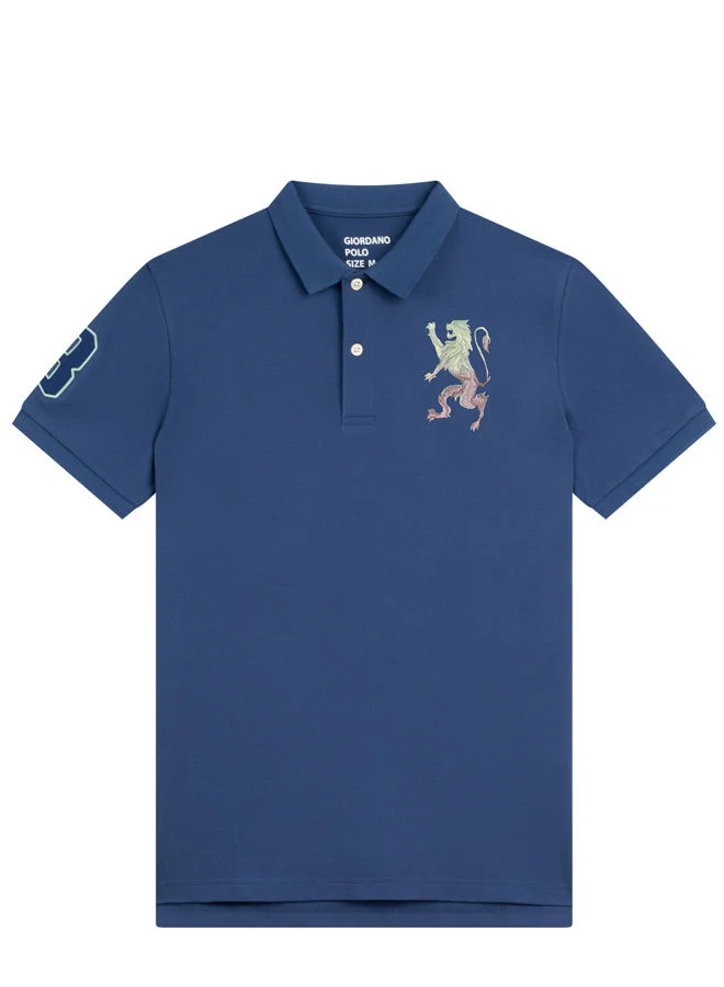 GIORDANO Men's 3D Bold Lion Polo
