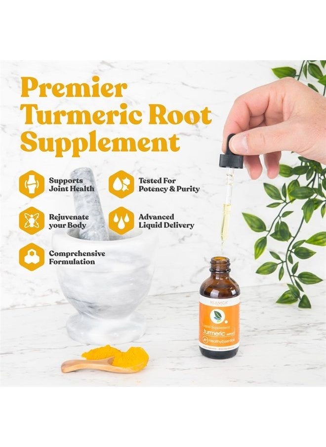 Rejuvica Health Healthy Essentials Turmeric - Turmeric Root Extract with Natural Curcumin - Liquid Delivery for Better Absorption - Supports Joint Health  - Image 2