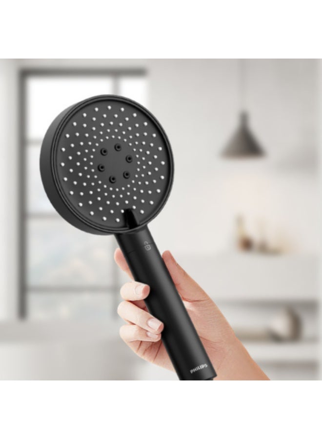 Philips Water رأس دش محمول بفلتر ACF من فيليبس، ثلاثة خيارات للرش، يقلل الكلور والشوائب (أسود) - Image 2