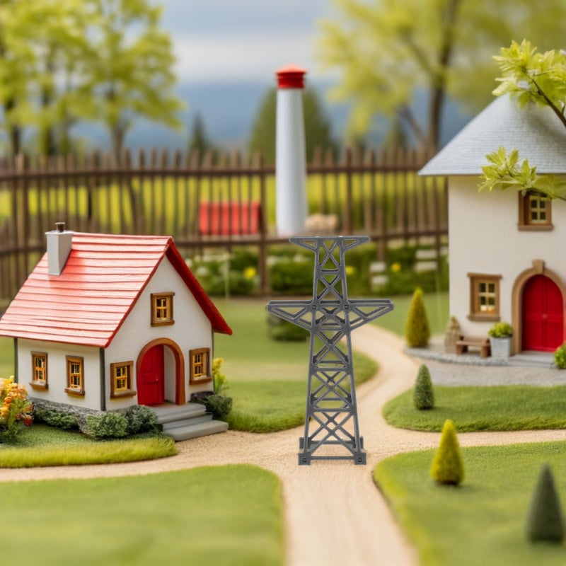 Miniature Transmission Tower: 1:200 Scale Electric Tower Model - Sand Tray Architectural Accessories for DIY Railroad Scenery Scene Building Material - Image 5