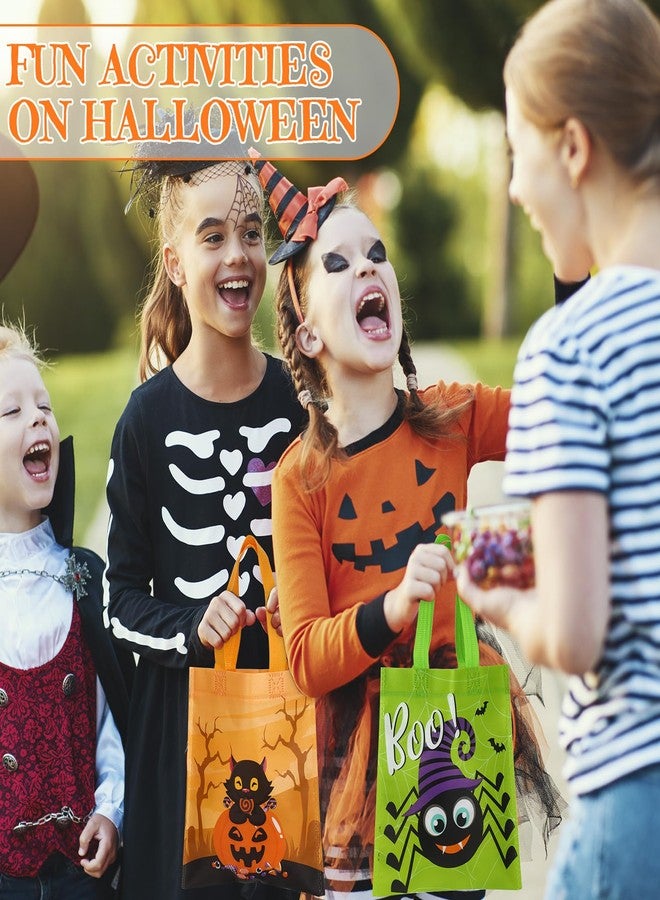 Ribbonlic 48 Pcs Halloween Treats Bags Tote Gift Reusable Candy Goodie Bags for Halloween Party Favors(Funny Style) - Image 5