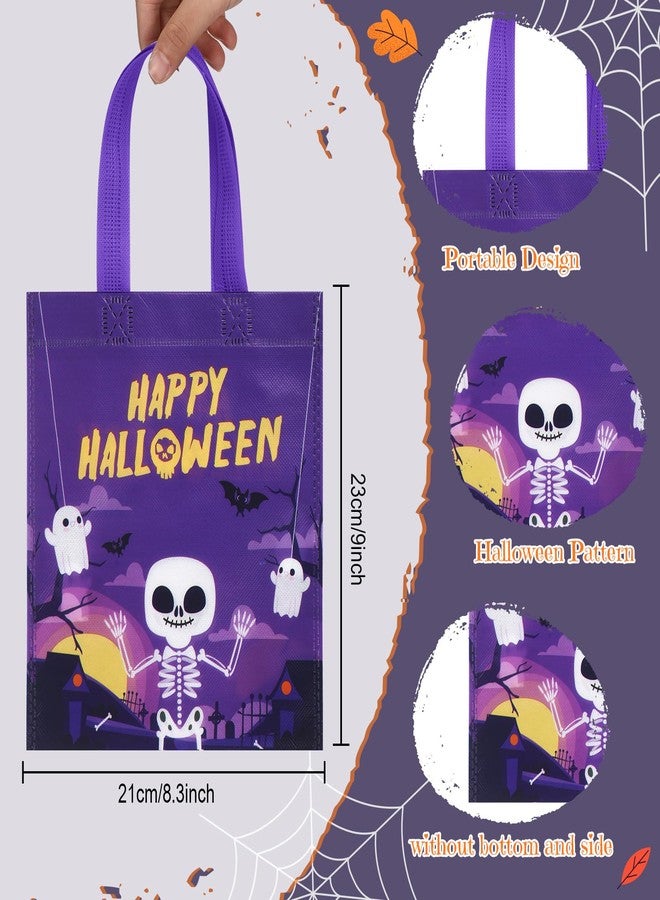 Ribbonlic 48 Pcs Halloween Treats Bags Tote Gift Reusable Candy Goodie Bags for Halloween Party Favors(Funny Style) - Image 3