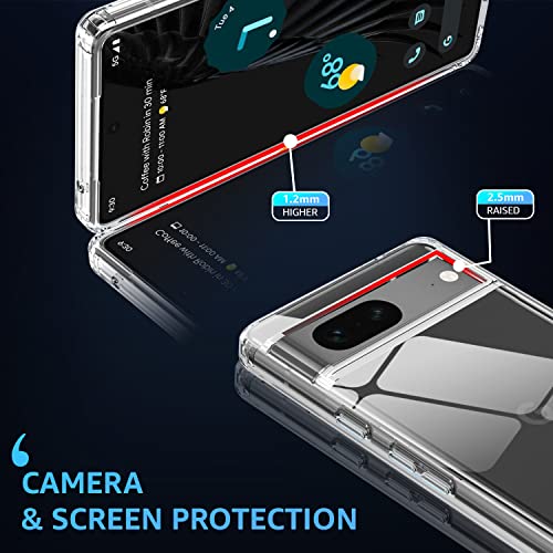 Winble Ultra Hybrid Back Cover Case for Google Pixel 7 | Crystal Clear Hard TPU Back Camera & Drop Protection | Bumper Back Cover Case for Google Pixel 7 (TPU + Polycarbonate) (Transparent) - Image 3