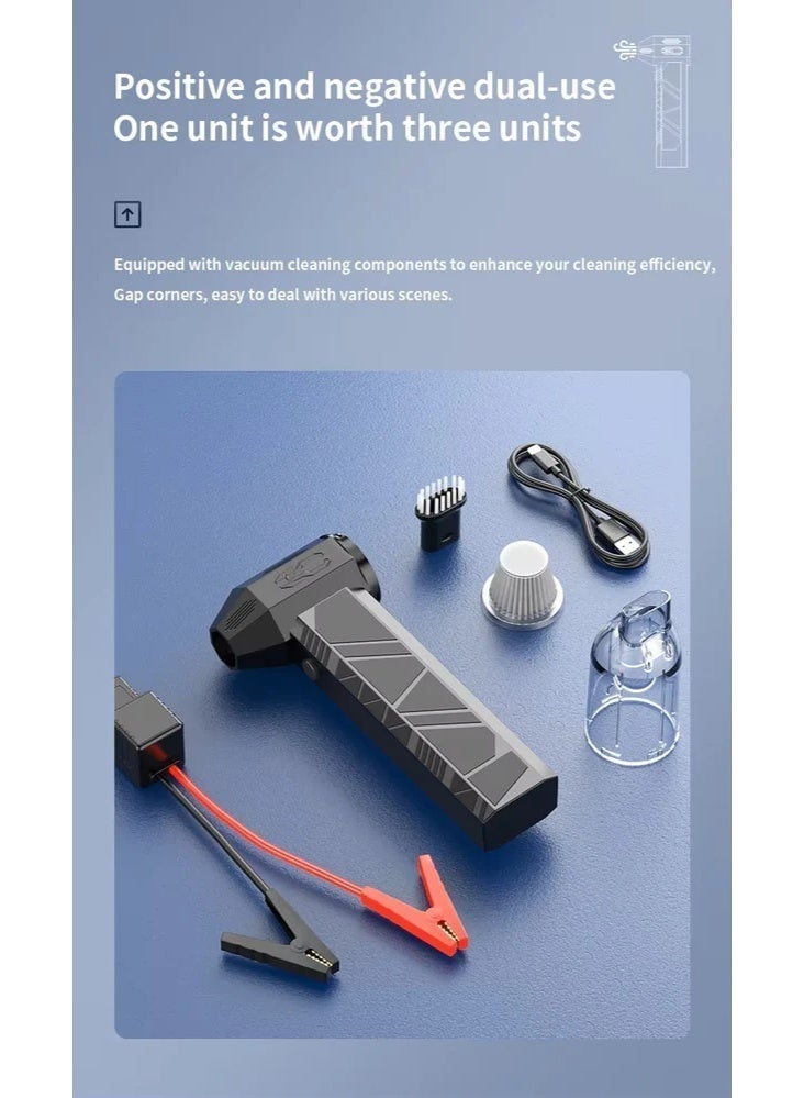 CRONY PQ235: 3-in-1 Super Power Fan, Jump Starter & 18W Power Bank | 91,000 RPM Storm Mode, 8000mAh Battery, Fast Charging & Car Emergency Start - Image 5