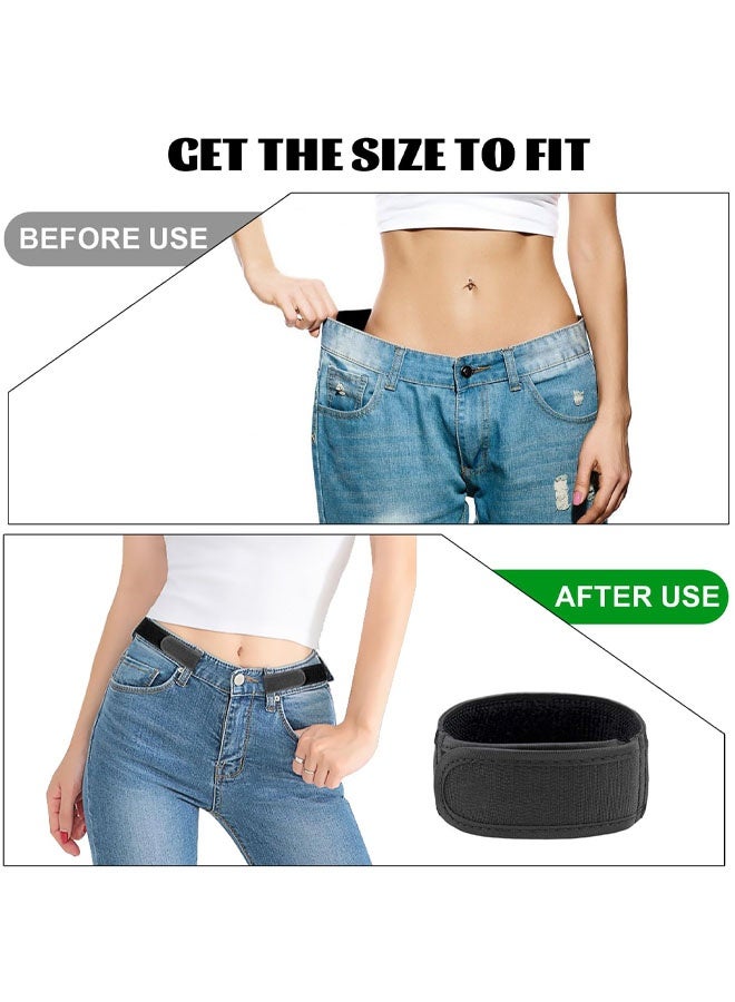 2 Pack No Buckle Belts For Men Invisible No Buckle Elastic Belt Lazy Adjustable Belt Side Waist Convenience Belts For Walking Work Home Sport - Image 3