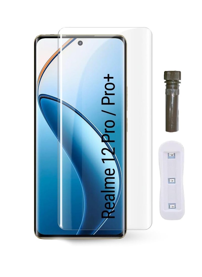 Generic Full Glass Screen Protector For Realme 13 Pro/Realme 13 Pro+ Plus 5G Tempered Glass Full Glue Cover Screen Protector For Fingerprint Unlock Screen Glass Film  - Image 1
