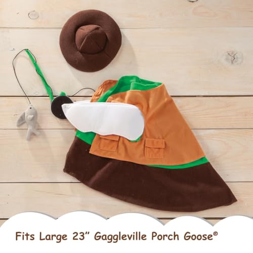 Miles Kimball Gaggleville Fishing Goose Outfit, Fits Large 23" H Statue - Image 3