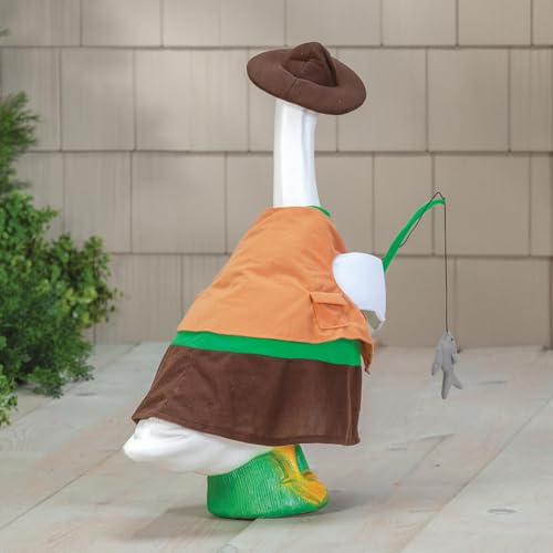Miles Kimball Gaggleville Fishing Goose Outfit, Fits Large 23" H Statue - Image 5